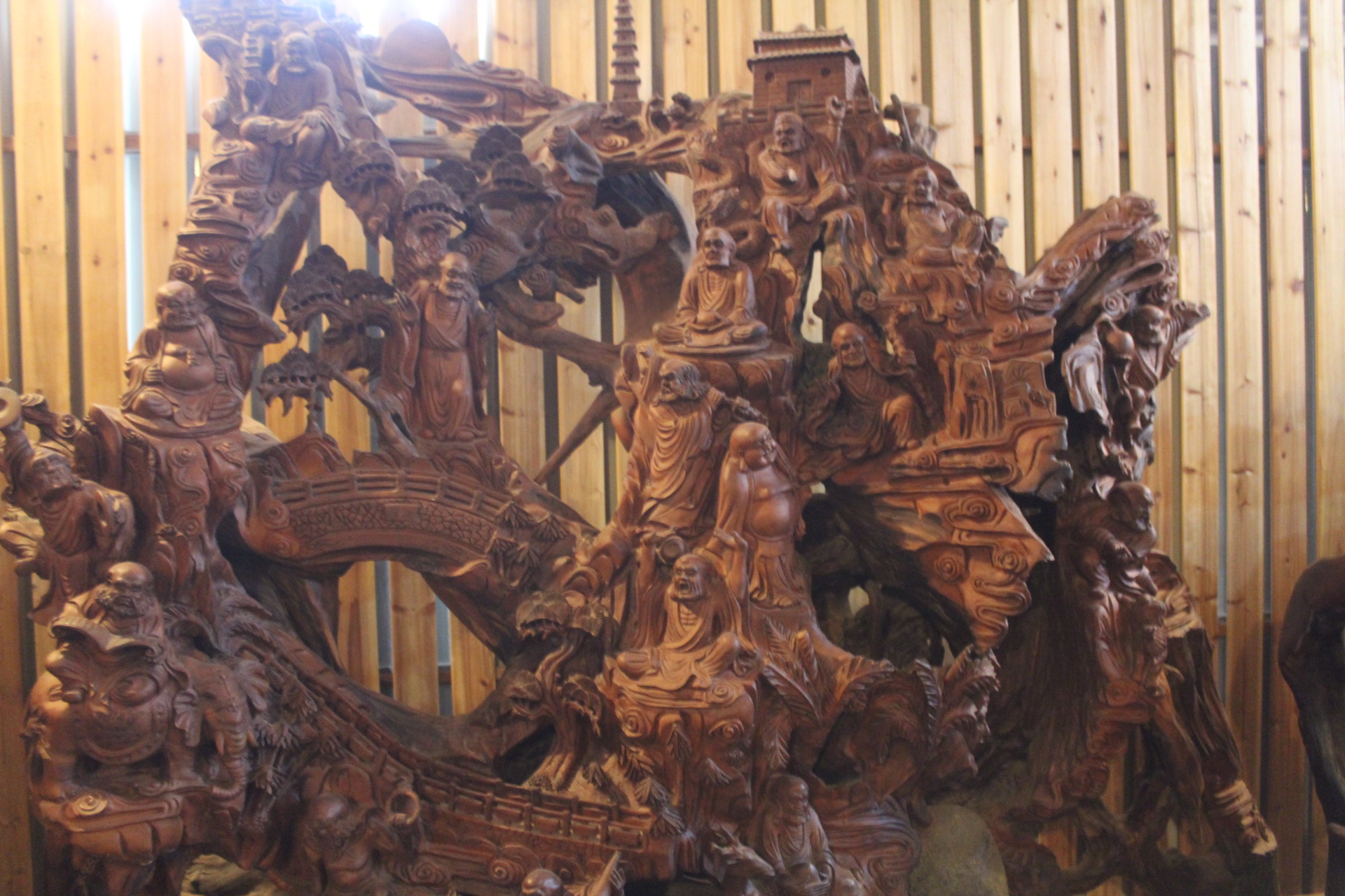 【紅豆杉 十八羅漢 大型根雕木雕實木擺件】價格,廠家,圖片,木質、竹質工藝品,福建省閩侯縣上街鎮建平鼓歌工藝館-