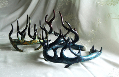漆髹玻璃鋼鹿角擺件。歷時五個月。喜歡可以留言|工藝品設計|手工藝|慧質蘭心 - 原創設計作品 
